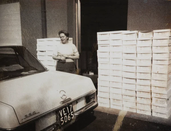 Villanova Del Ghebbo Itália Abril 1964 Armazém Carga Mercadorias Década — Fotografia de Stock