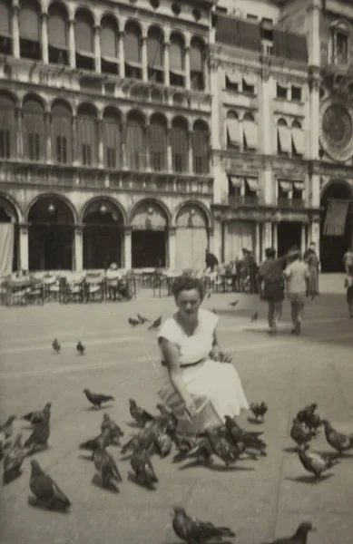 Venice Itália Setembro 1962 Turistas Veneza Nos Anos — Fotografia de Stock