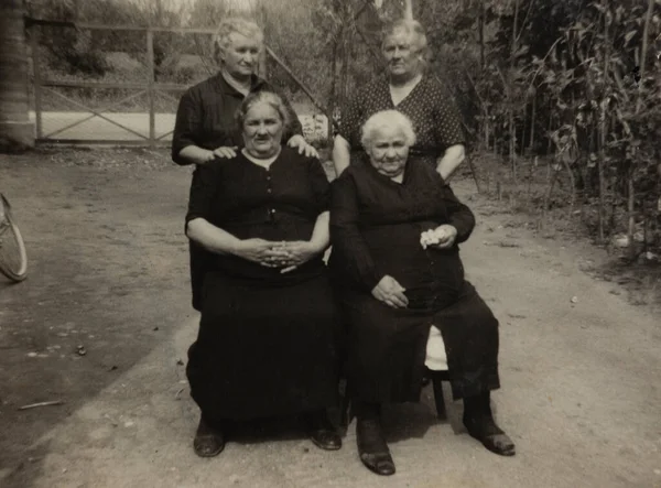 Rovigo Italië Maart 1943 Oudere Dames Jaren — Stockfoto