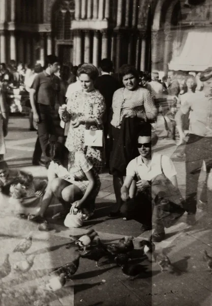 Venezia Italia Settembre 1956 Turisti Venezia Negli Anni — Foto Stock