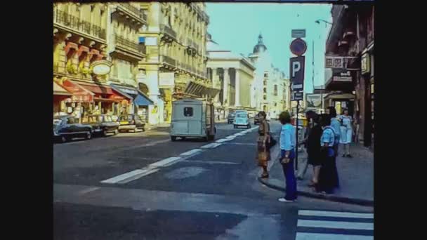 France 1976, Paris street view 11 — 图库视频影像