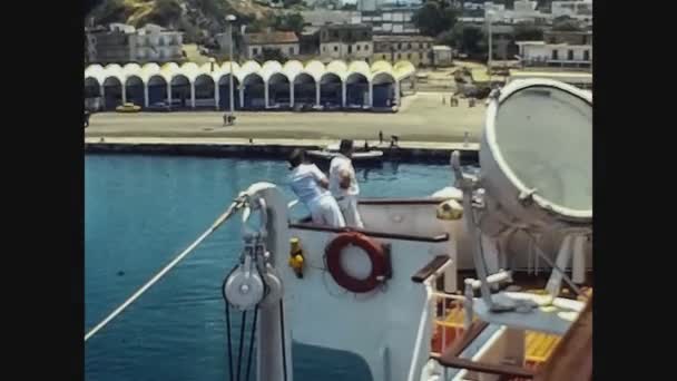 Yunanistan 1978, Korfu 4 Limanı — Stok video