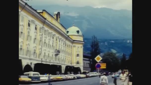 Austria 1975, Innsbruck street view 6 — Vídeo de stock