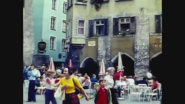 Áustria 1975, Innsbruck vista de rua 9 — Vídeo de Stock