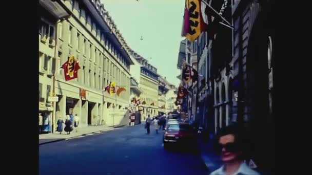 İsviçre 1975, Bern manzarası 70 'lerde 6 — Stok video