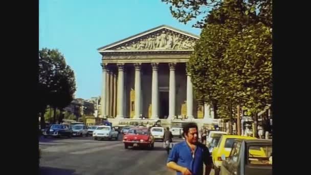 Francie 1976, Eglise de la madeleine — Stock video