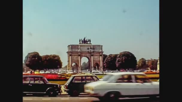 France 1976, Arc de Triomphe Paris 2 — Stock Video