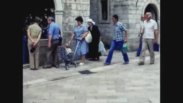 Horvátország 1975, Dubrovnik város turista látogató 6 — Stock videók