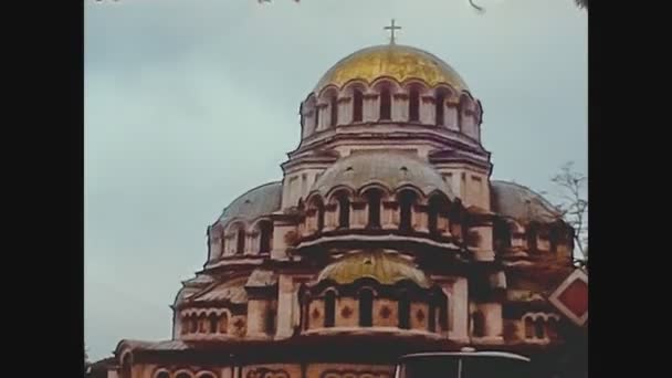 Bulgarije 1981, Alexander Nevsky kathedraal 2 — Stockvideo
