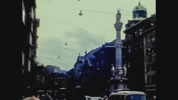 Austria 1975, Innsbruck street view 17 — Video Stock