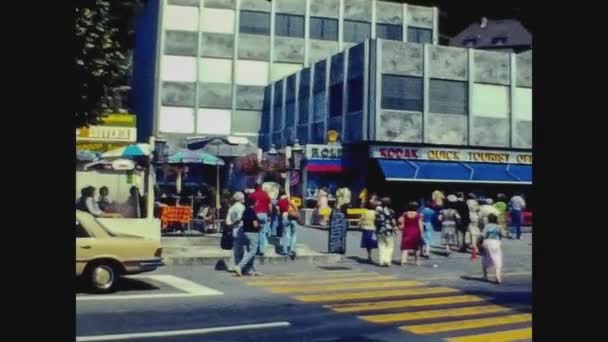 Lichtenstein 1975, Vaduz vista rua 2 — Vídeo de Stock