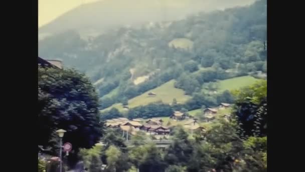 Швейцария 1975, Interlaken mountain view 3 — стоковое видео