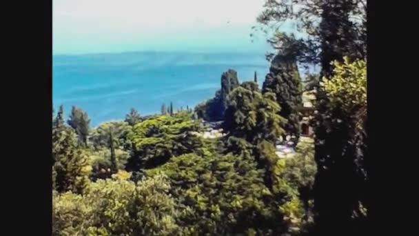 Yunani 1978, pemandangan pantai Corfu — Stok Video