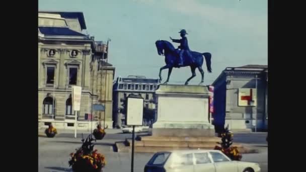 Švýcarsko 1975, Ženeva pohled z ulice 5 — Stock video