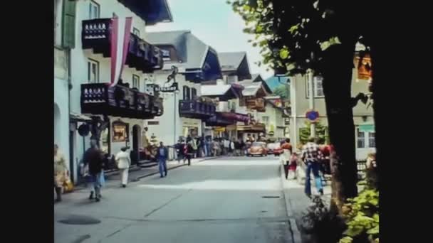 Avusturya 1975, Sankt Wolfgang view 3 — Stok video