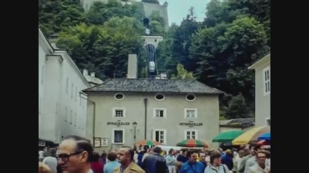 Austria 1975, Salzburg street view 25 — Stock Video