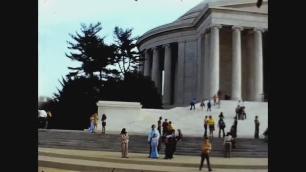 ABD 1974, Jefferson Memorial 2 — Stok video