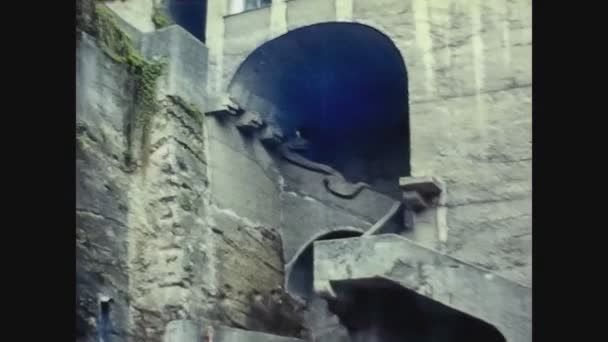 Austria 1975, Salzburg street view 19 — Stock Video