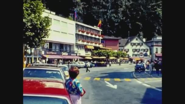 Lichtenstein 1975, widok na ulicę Vaduz — Wideo stockowe