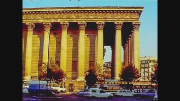 Frankrike 1976, Eglise de la madeleine 2 — Stockvideo