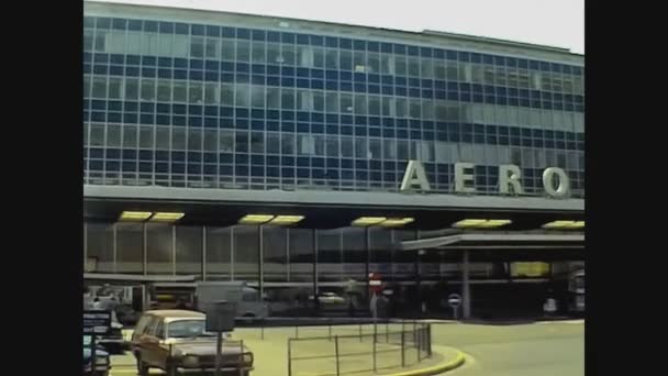Prancis 1976, pandangan bandara Paris — Stok Video