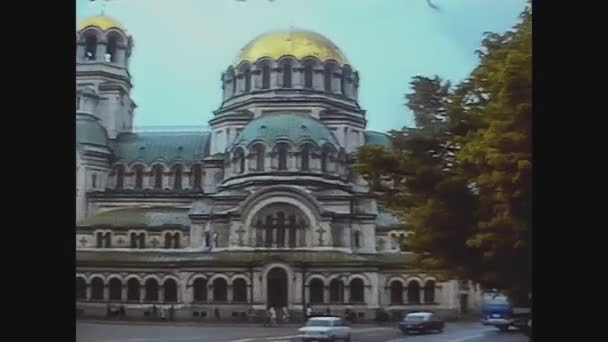 Bulgarije 1981, Alexander Nevsky kathedraal — Stockvideo