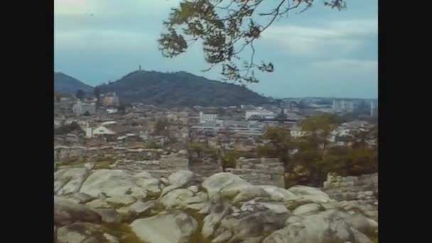 Bulgaria 1976, veduta di Plovdiv in Bulgaria negli anni 70 7 — Video Stock