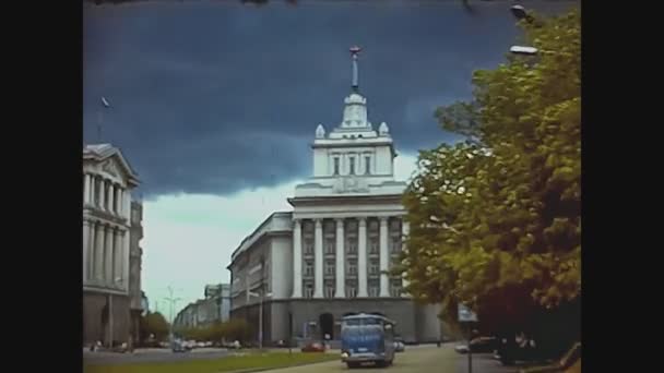 Bulgaria 1981, Antigua casa del partido comunista en Sofía — Vídeo de stock