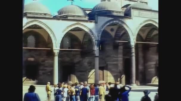Turkey 1979, Mosque interior Istanbul — Stock Video