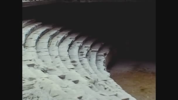 Bulgaria 1976, Roman amphitheater in Plovdiv 2 — Stock Video