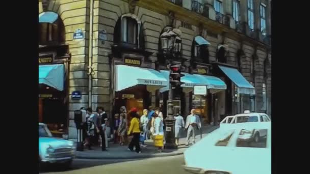 France 1976, Paris street view 5 — 图库视频影像