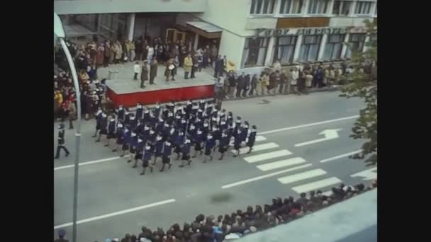 Bulgária 1976, 2. bolgár katonai felvonulás — Stock videók