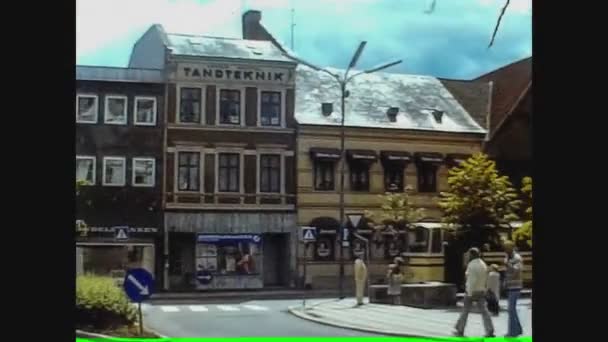 Denmark 1979, Frederikshavn pemandangan kota 4 — Stok Video