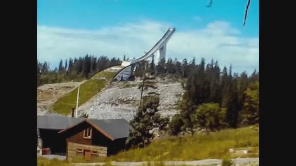 Norveç 1979, Frogner Park manzaralı 70 'ler 13 — Stok video