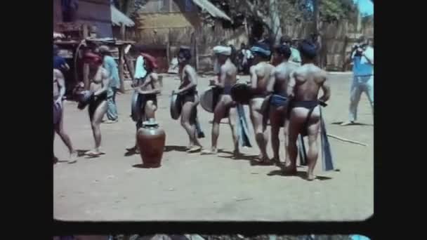 Cambodia 1970, Cambodian poor people village 10 — Stock Video