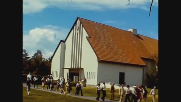 Norway 1979, Frogner park view in 70 's 15 — стоковое видео