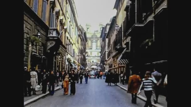 Italia 1975, Piazza di Spagna Roma — Vídeo de stock