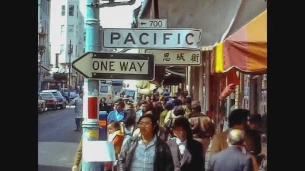 São Francisco, EUA 1979, São Francisco Chinatown 8 — Vídeo de Stock