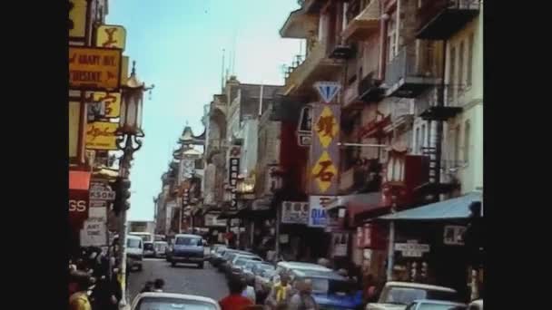 São Francisco, EUA 1979, São Francisco Chinatown 7 — Vídeo de Stock