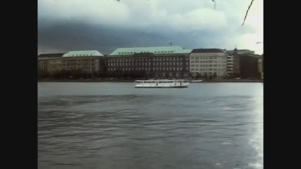 ドイツ1979年ハンブルク港ビュー3 — ストック動画