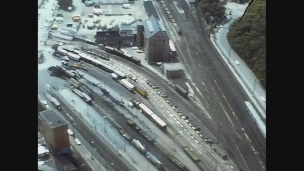 Duitsland 1979, Hamburg Luchtfoto 2 — Stockvideo