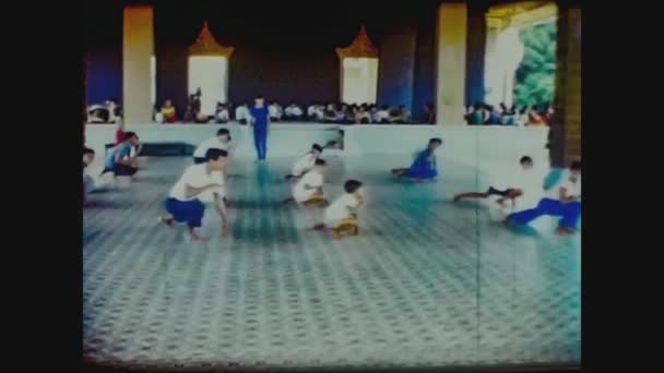 Cambodia 1970, Cambodian children dancers show 2 — Stock Video