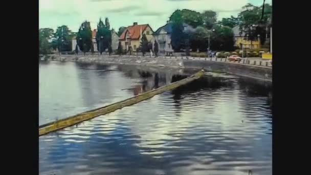 Szwecja 1979, widok na miasto Karlstad 2 — Wideo stockowe