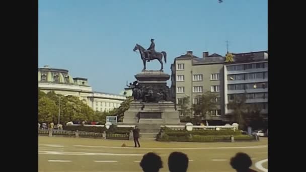 Bulgarien 1981, Denkmal für den Befreier des Zaren in Sofia — Stockvideo