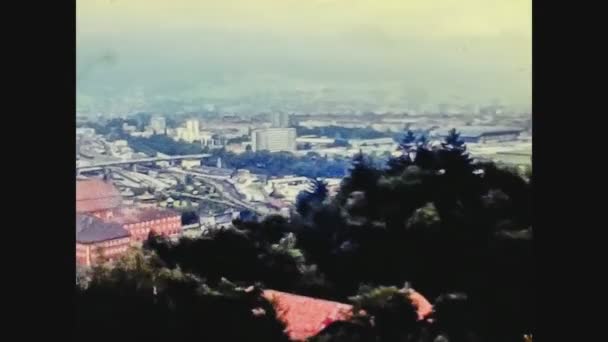 Austria 1975, Aerial view of Innsbruck — Stock Video
