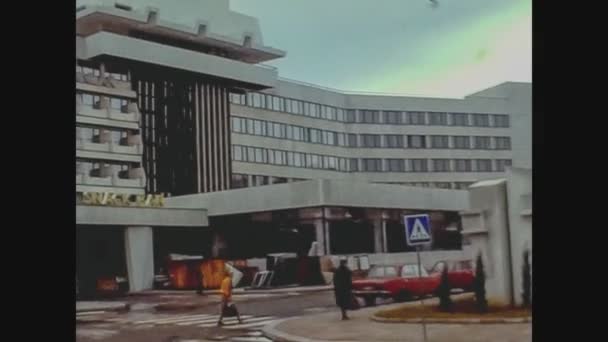 Bulgaria 1976, vista sulla città di Kazanlak in Bulgaria — Video Stock