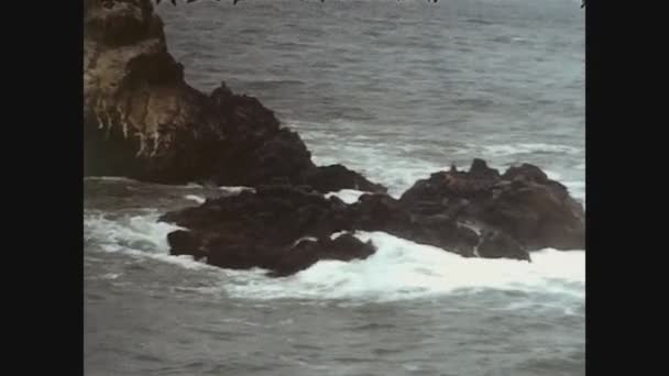 美国旧金山，1979年，Rock sea california 2 — 图库视频影像