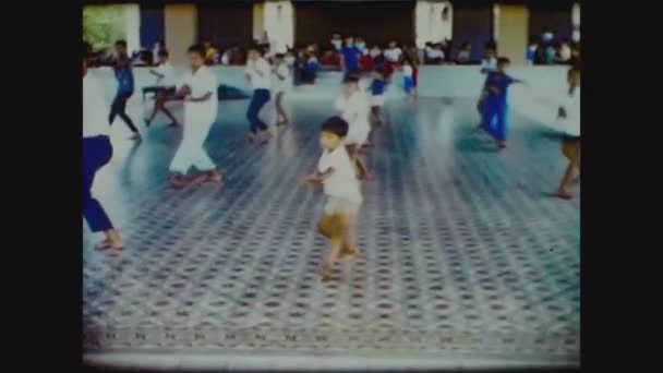Cambodia 1970, Cambodian children dancers show 3 — Stock Video