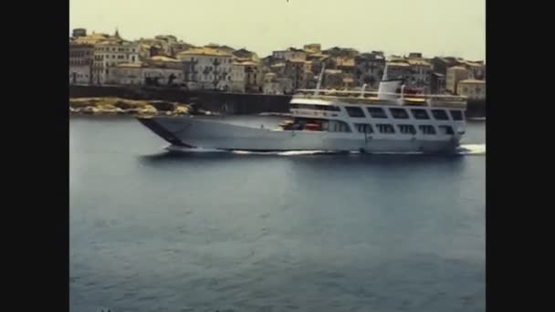 Grécia 1978, Porto de Corfu — Vídeo de Stock