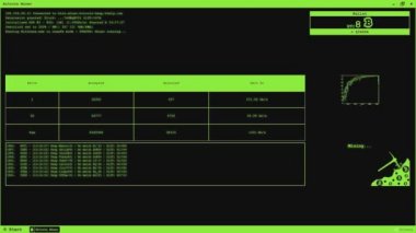 Bitcoin madencilik ekranı